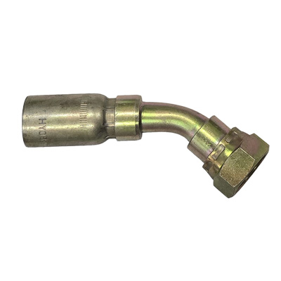 Female DIN 24 Heavy Swivel 45 Bent Tube