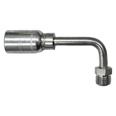 Male SAE 45 Inverted Flare Swivel 90 Bent Tube