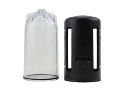 Polycarbonate FRL Lubricator Replacement Bowl with Guard - EX45RLB-M