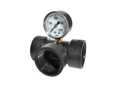 Tee with Gauge Port