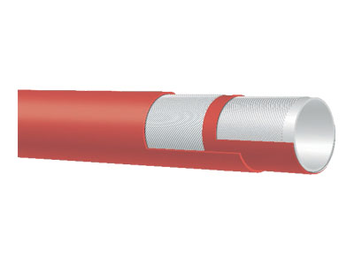 225 PSI Premium Paper Mill/Creamery Wash Down Hose with No Nozzle, Red Cover - T305LH
